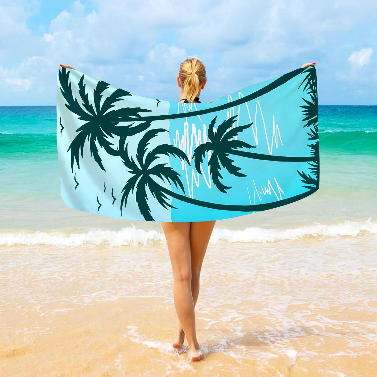 Ultrafeines Mikrofaser Strandtuch – Schnell Trocknend & Saugfähig | Multifunktionales Handtuch für Schwimmen, Yoga, Reisen & Camping Kaufschwan®