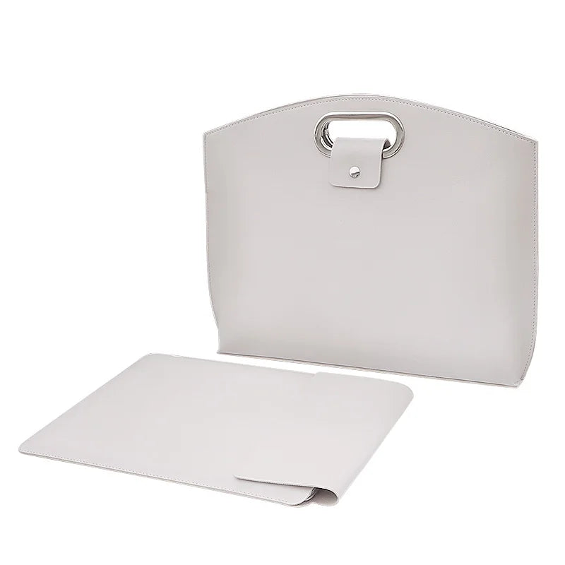 Luxuriöse Business Laptop Tasche – Wasserdichte Computer Aktentasche, Dokumenten-Handtasche & Elegante Tragetasche für Damen & Herren Kaufschwan® Grau 13-15 Zoll