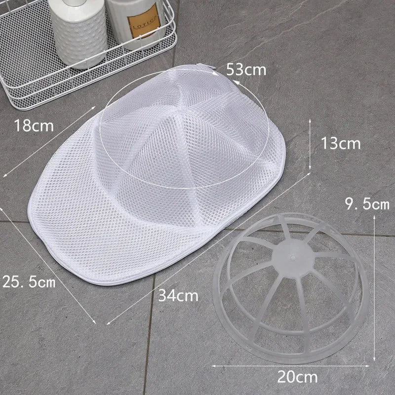 Waschmaschinen Cap-Waschschutz – Mützenreiniger Wäschenetz | Anti-Verformungs Waschbeutel für Hüte & Kleine Kleidung Kaufschwan®