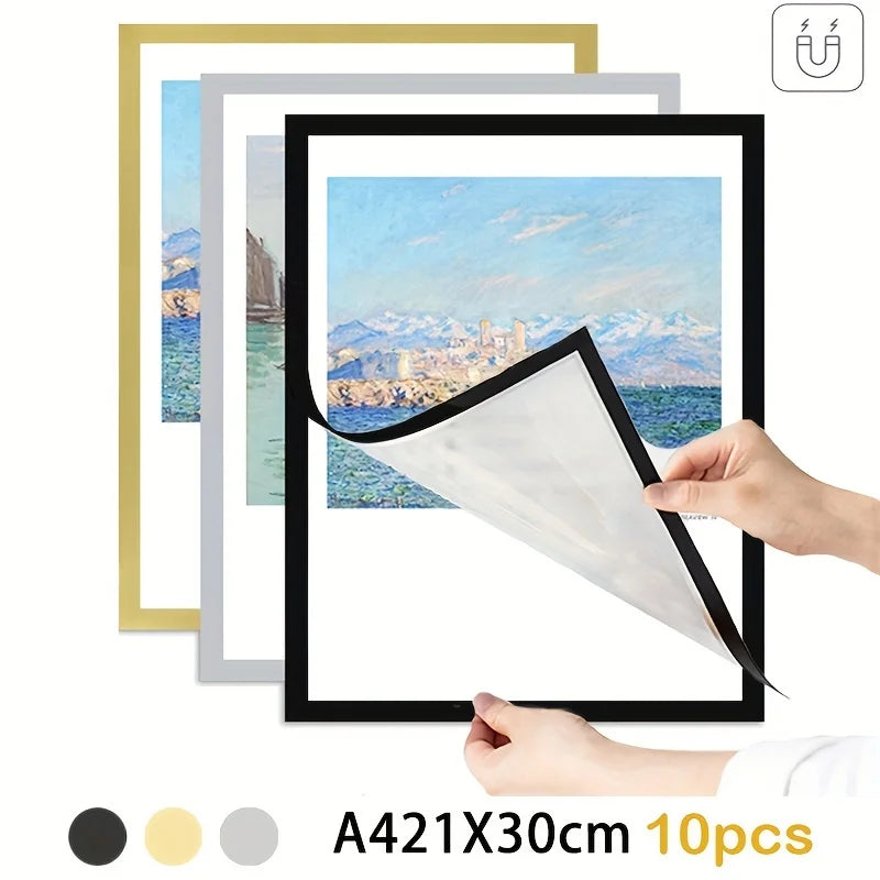 Magnetischer Bilderrahmen Set – Wiederverwendbarer Kunststoffrahmen für Wanddekoration Kaufschwan®