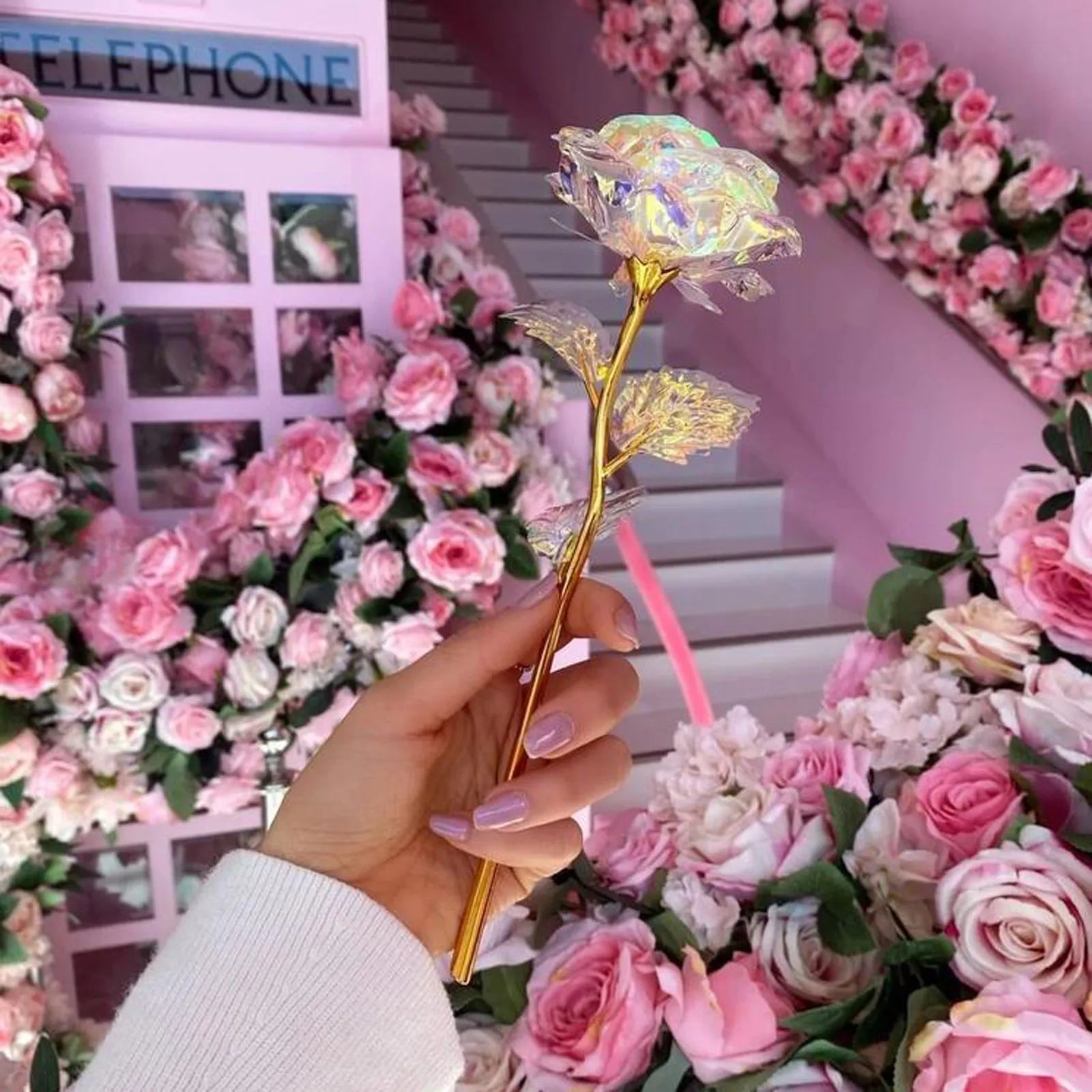 Galaxy Rose Ewige Blume – Leuchtende Goldfolie Rosen Geschenkset Kaufschwan®