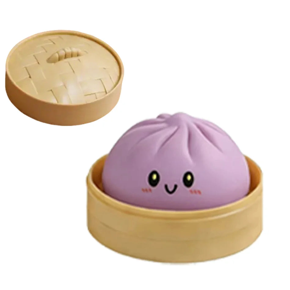 Niedliches Buntes Dumpling-Squishy – Weiches Slow-Rising Brötchen-Knautsch-, Fidget- & Sensorikspielzeug zum Stressabbau für Kinder und Erwachsene