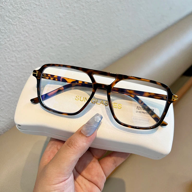 Retro Anti-Blau-Licht Computerbrille – Modische Übergröße Fassung für Damen & Herren | Stilvolle Klassische Schutzbrille Kaufschwan®