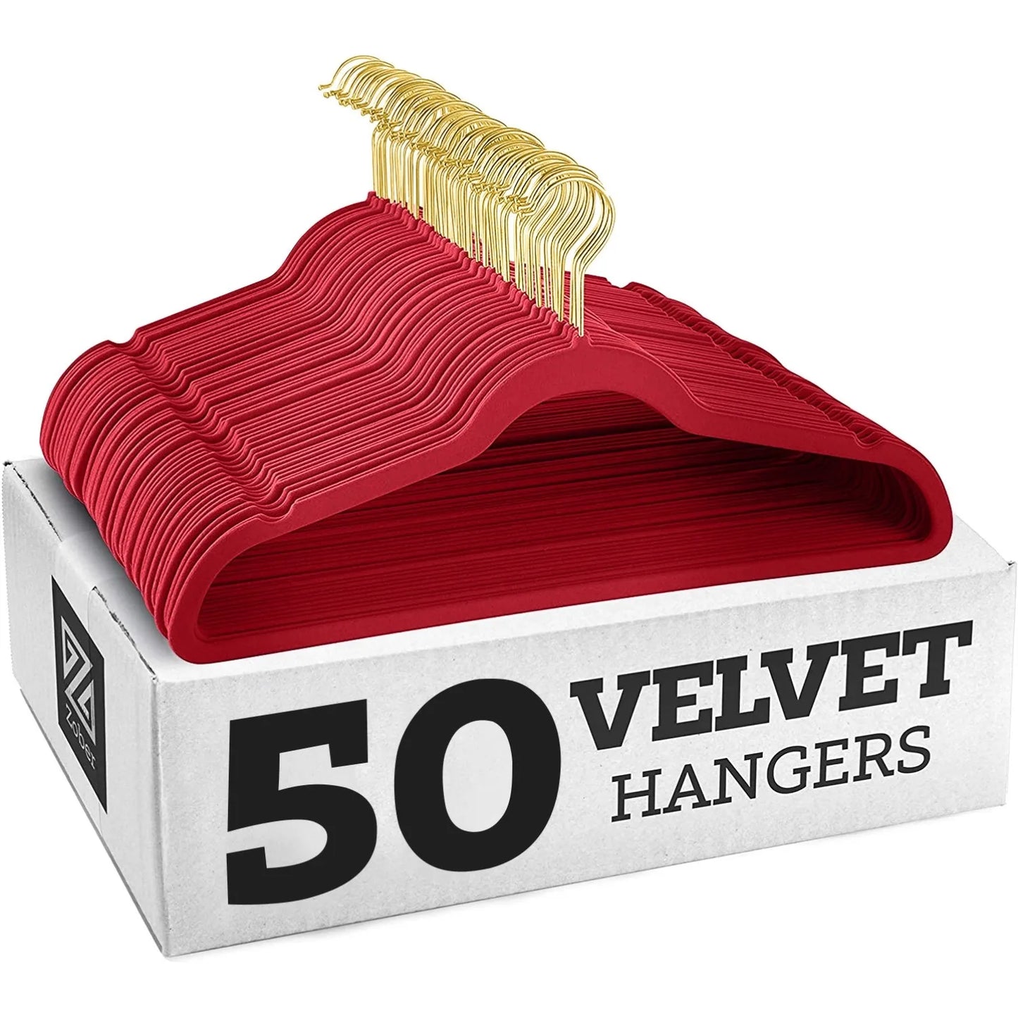50er Set Kleiderbügel - Anti Rutsch Samt Kleiderbügel – Japanischer Stil für Kleider und Mäntel