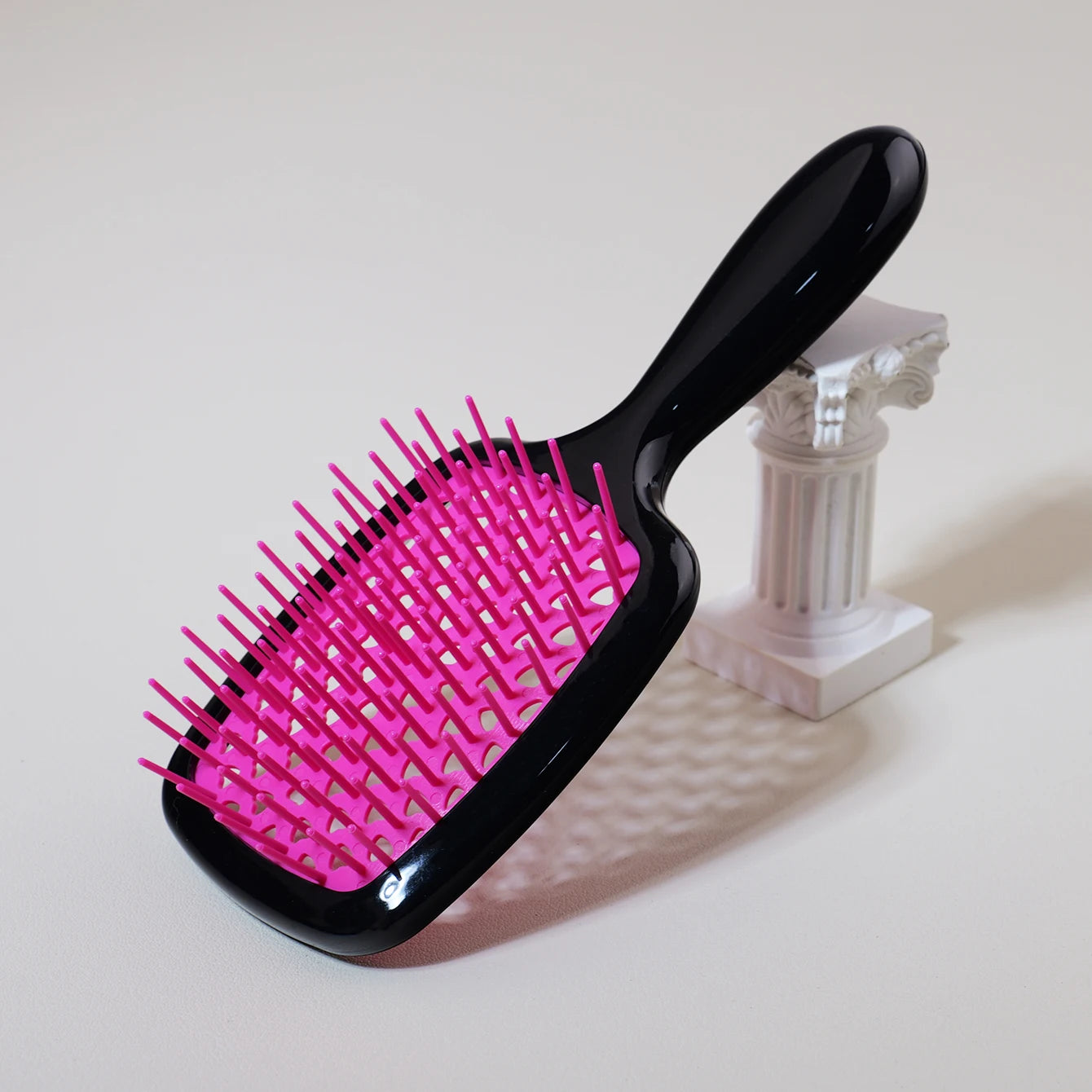 Herzförmige Multi-Color Haarbürste – 1/3 Stück | Antistatische Bürste für Nasses & Trockenes Haar, Perückenfreundlich Kaufschwan® Rosenrot
