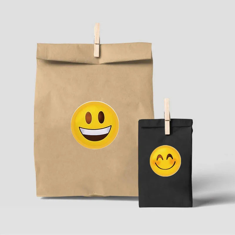 500 Stück/Rolle Lustige Cartoon-Smiley-Aufkleber – 8 Designs | 2,5 cm Runde Belohnungs-Sticker für Kinder | DIY, Geschenke & Dekoration Kaufschwan®