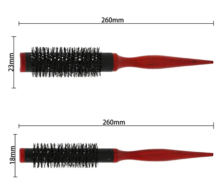 Professionelle Antistatische Rundbürste – Wildschweinborsten Föhn- & Lockenbürste | Styling-Tool für Lockiges Haar & Salon Kaufschwan®