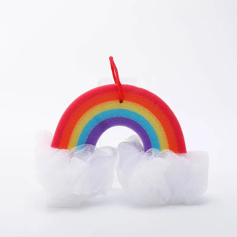 Eiscreme Körper Schwamm – Regenbogen Mesh Bade- & Dusch Peeling Puff Kaufschwan® Regenbogen
