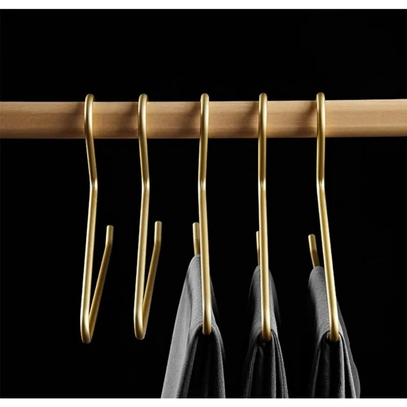 Goldene Aluminium Hosenbügel – Platzsparender L Förmiger Organizer für Kleiderschränke Kaufschwan®