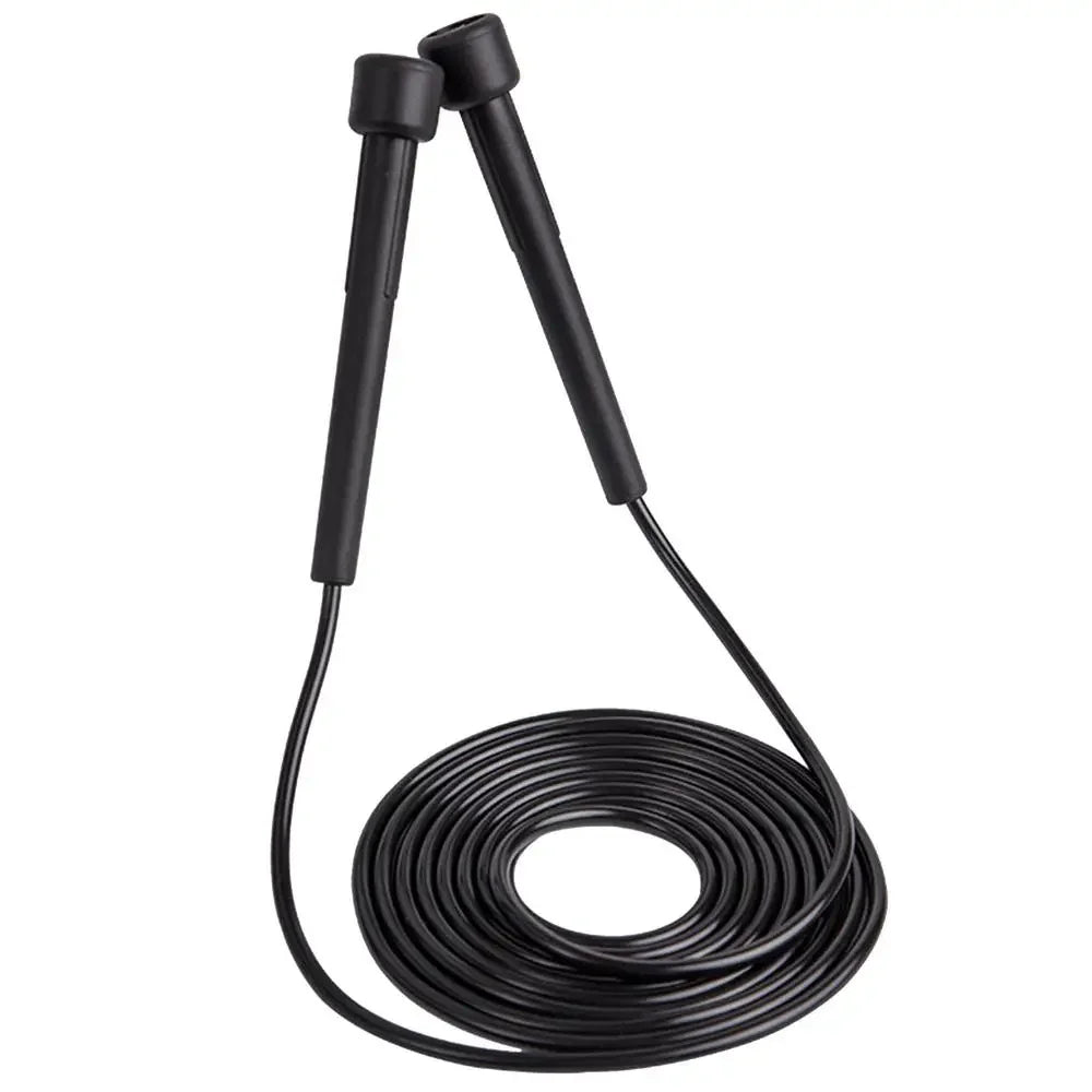 Professionelles Speed Springseil – Verstellbares PVC Skipping Rope | Fitness- & Boxtraining Springseil für Damen & Herren Kaufschwan® Schwarz