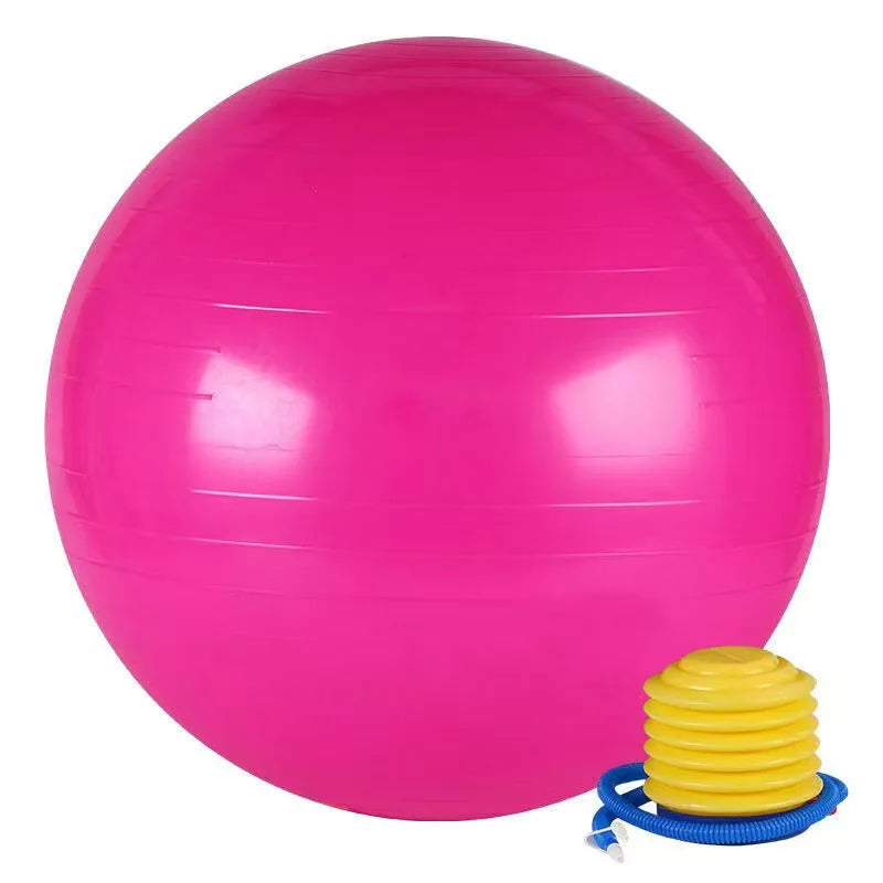 Aufblasbarer Anti-Burst Gymnastikball aus PVC für Yoga, Pilates, Gleichgewichts- und Heimtraining Fitnesszubehör Kaufschwan® Rosa 65cm