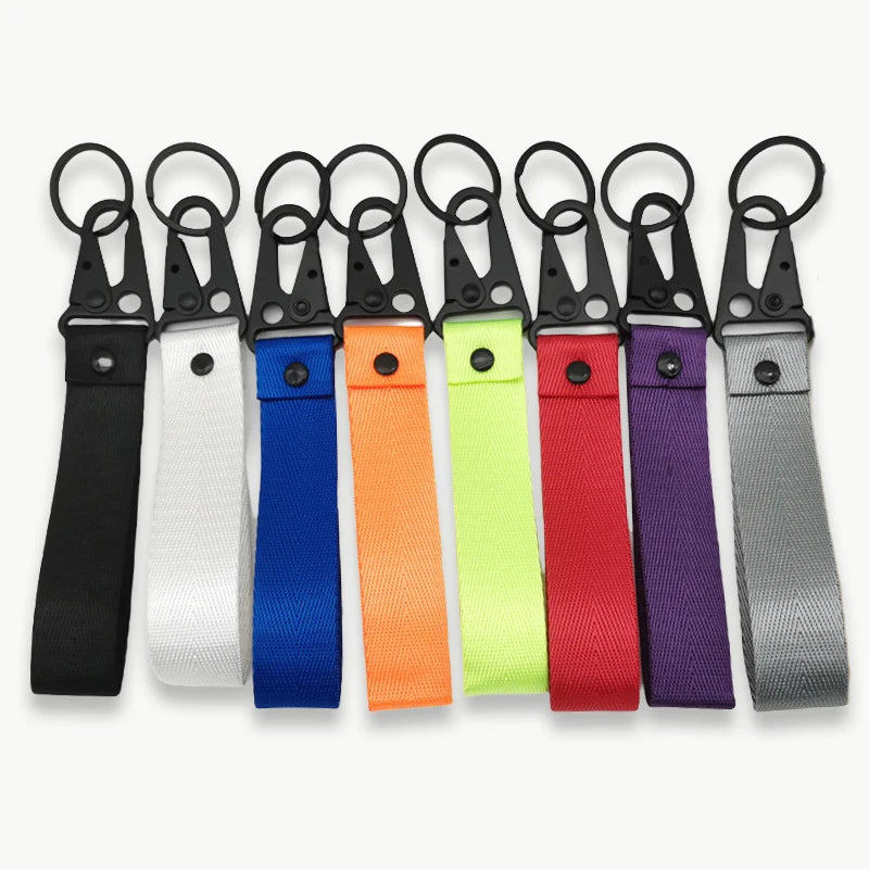 Personalisierter Schlüsselanhänger fürs Handgelenk – Mit eigenem Text oder Logo | Lanyard mit Clip für Auto & Motorrad, Unisex Design Kaufschwan®