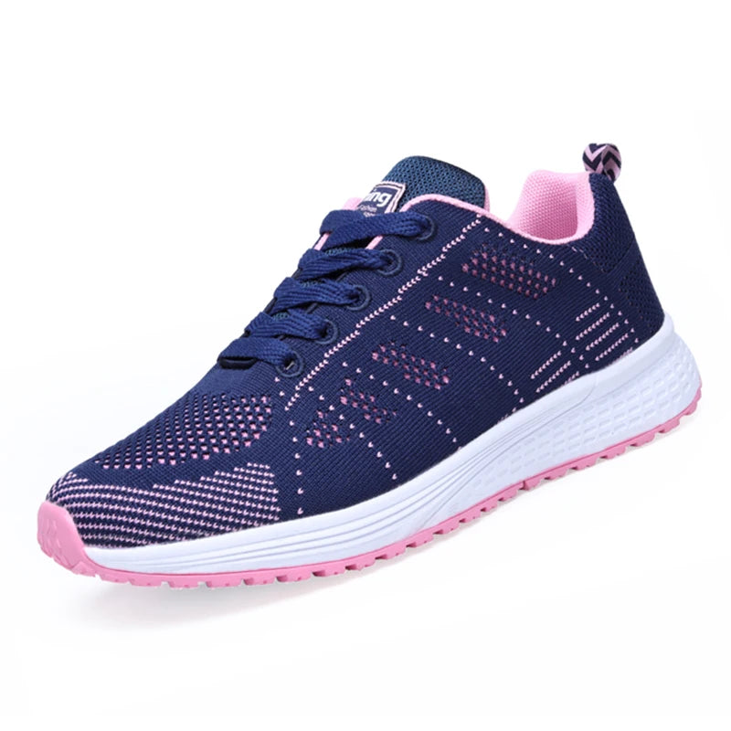 Damen Sneaker – Modische Flache Schuhe mit Plateau-Optik | Bequeme Alltagsschuhe in Übergrößen Kaufschwan®