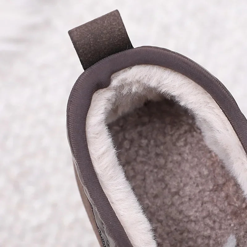 Damen Winter Schneestiefel – Wasserdicht & Rutschfest | Warme Kunstfell Gefütterte Baumwollschuhe im Koreanischen Stil Kaufschwan®