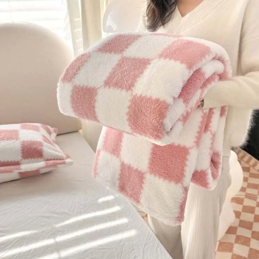 Rosa Weiß Flanell Panda Fleece Decke – Weiche, bequeme Kuscheldecke für Sofa, Bett & Büro Kaufschwan® Rosa 100x150cm