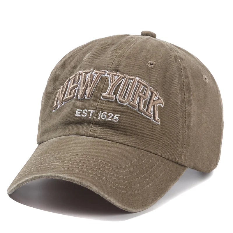 New York Washed Cotton Cap | Herren & Damen Snapback Baseballkappe | Sonnenschutz Baseballcap | Outdoor Baseballcap Kaufschwan®