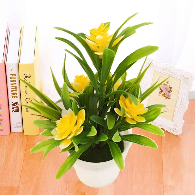 Künstliche Blumen im Blumentopf – Realistische Kunststoff-Bonsais für Zuhause, Büro & Hochzeit | Dekorative Kunstblumen & Geschenkidee Kaufschwan®