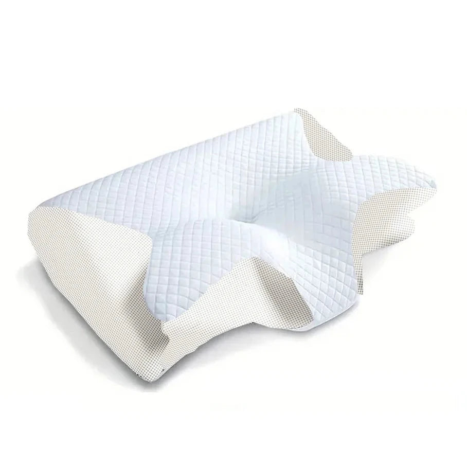 Memory Foam Nackenstützkissen – 2-in-1 Ergonomisches Orthopädisches Kissen mit Kontur für Nackenschmerzen Kaufschwan® Beige