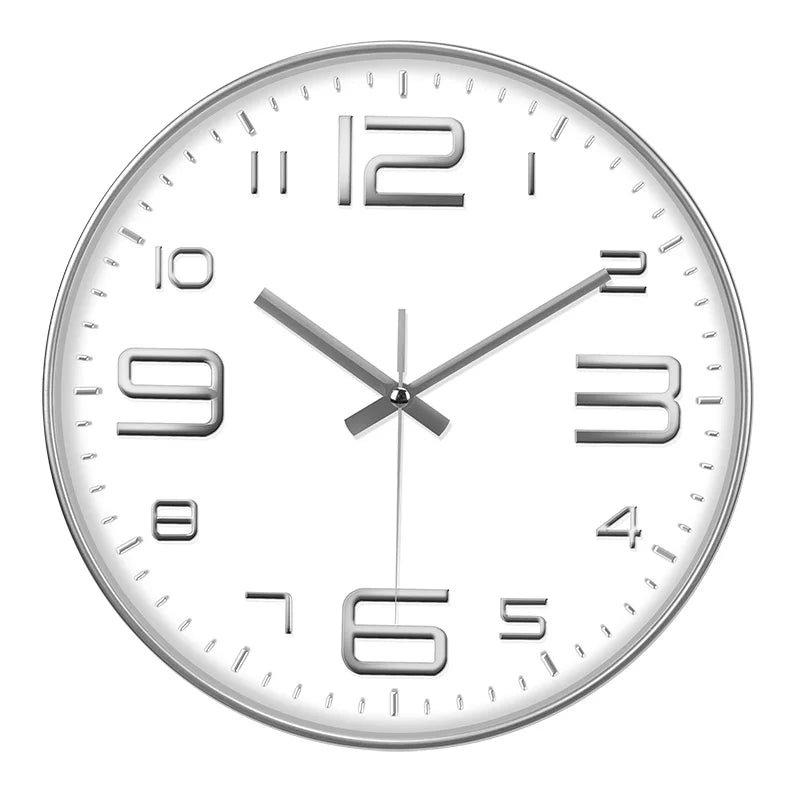 12 Zoll Moderne Quarz Wanduhr – Leise Große Zahlen Uhr Kaufschwan®
