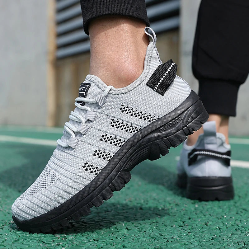 Herren Atmungsaktive Laufschuhe – Leichte Sportschuhe für Training & Freizeit | Unisex Outdoor Sneaker Kaufschwan® Grau 39