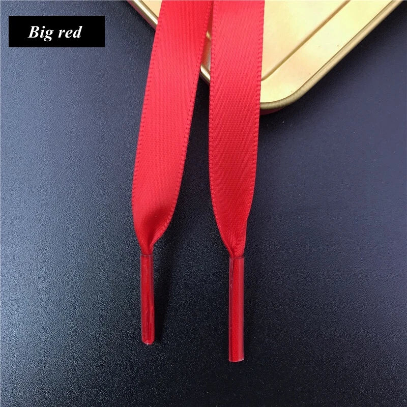 Satin Schnürsenkel aus Seidenband – Flache Modische Laces für Damen Sneaker & Stiefel | Elegante Schuhbänder in 80/100/120/150cm Kaufschwan®