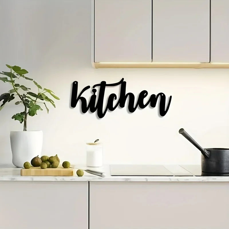 Küchen Schriftzug Metall Wanddeko – Retro Ästhetisches Hängeschild Kaufschwan®