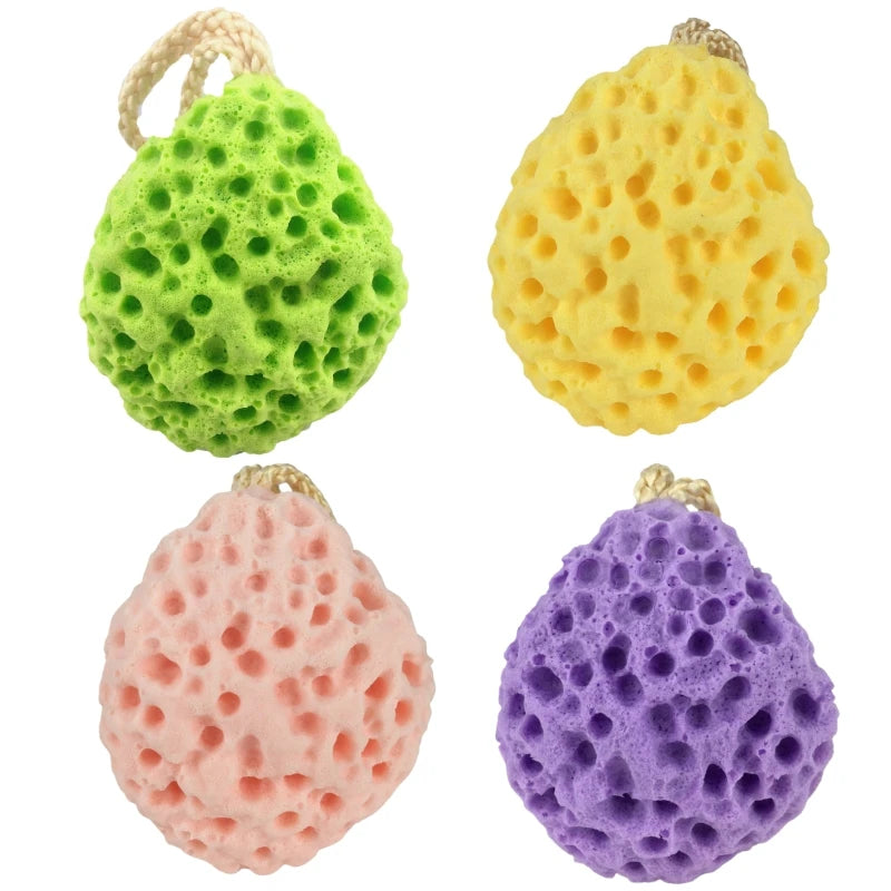 Weicher Mesh Duschschwamm Ball – Nylon Baby Körperreiniger & Sanfter Peeling Bade Puff Kaufschwan® 4-teiliges Set