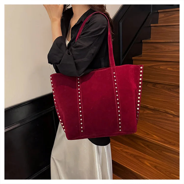 Modische Damen Schultertasche aus Mikrofaser – Hochwertige Retro Sweet Handtasche | Große Tasche mit Pailletten für Frauen Kaufschwan®