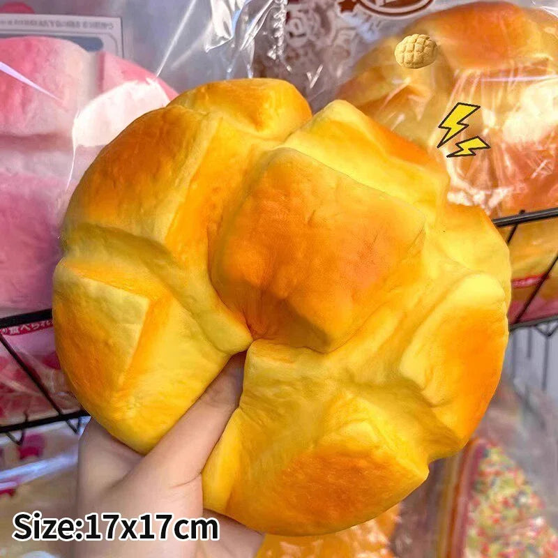 Buttertoast-Squishy – Weiches Langsam Rückfederndes Brot-Knautschspielzeug, Fidget- & Sensorikspielzeug für Entspannung, Deko & Geschenk