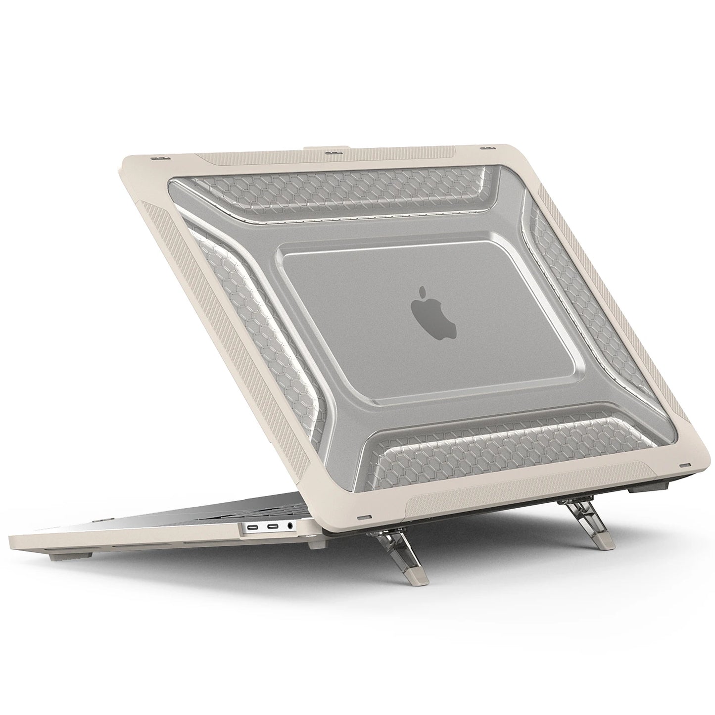 Outdoor Laptop Hülle für MacBook Air & Pro – Schlanke Stoßfeste Hartschalen Schutzhülle Kaufschwan® Beige Pro 16 M1 M2 M3 M4 M5