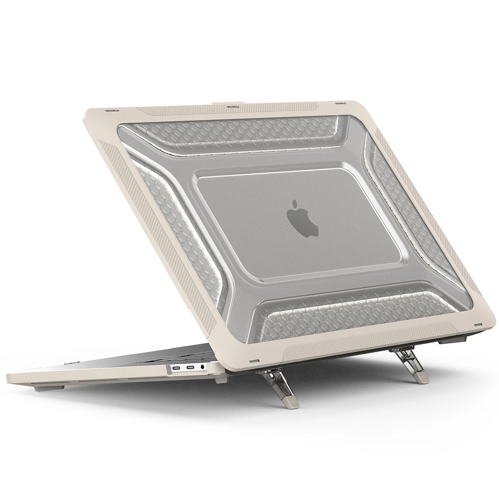 Outdoor Laptop Hülle für MacBook Air & Pro – Schlanke Stoßfeste Hartschalen Schutzhülle Kaufschwan® Beige Pro 16 M1 M2 M3 M4 M5