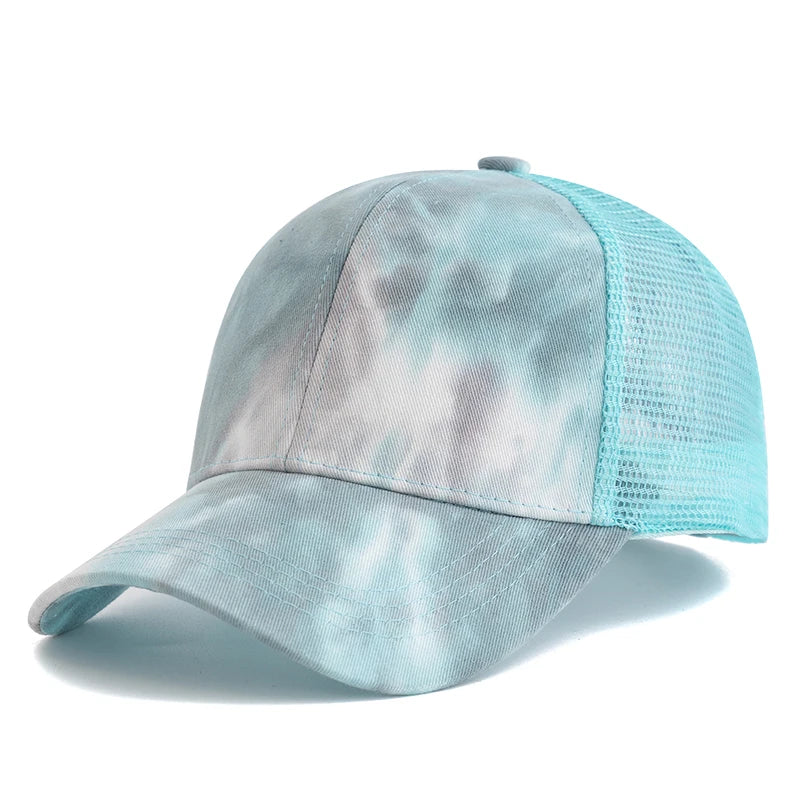 Wolken Design Baseballcap | Tie-Dye Baseballkappe | Streetwear Trucker Baseballcap Kaufschwan® Grün 56cm-60cm