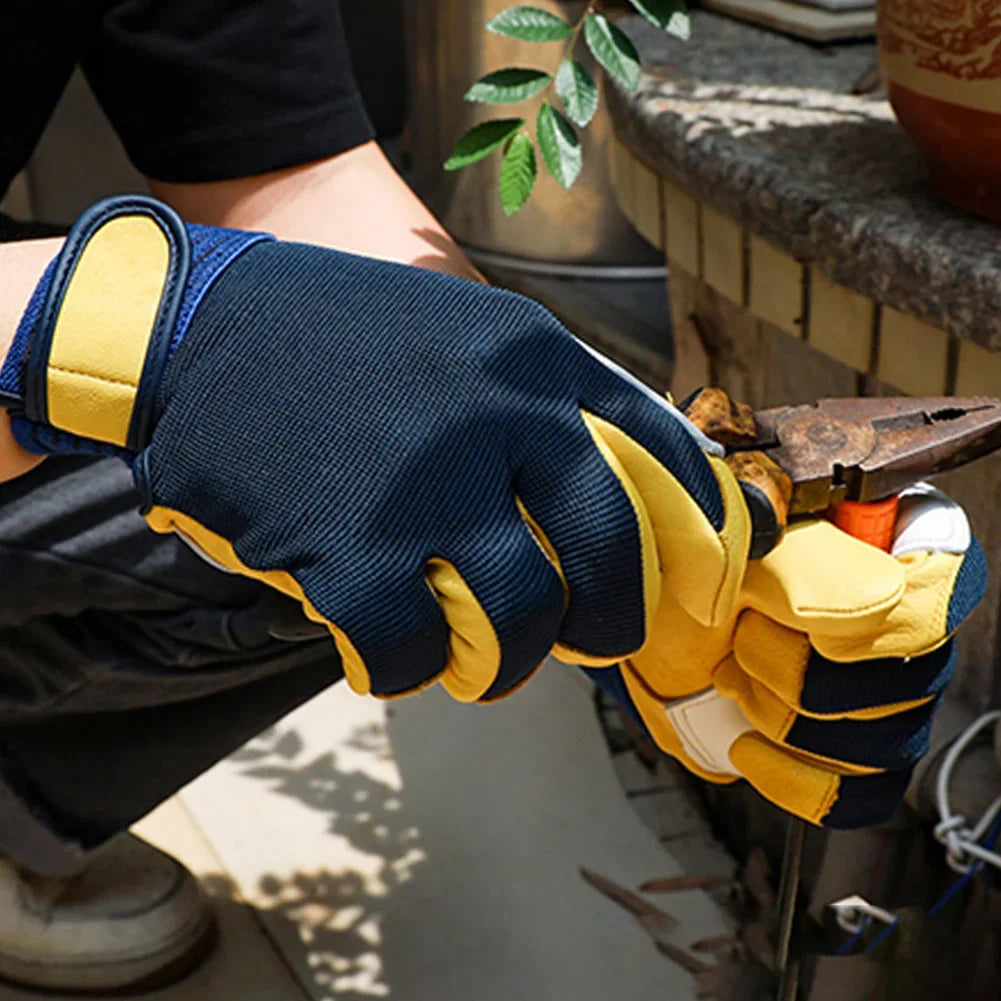 Weiche Schafsleder Arbeitshandschuhe Fahrer Schutz Handschuhe für Schweißen Garten Mechanik Kaufschwan®