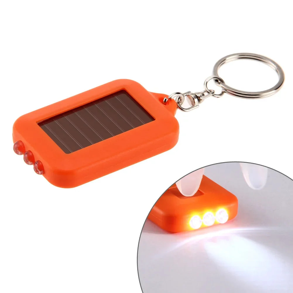 Tragbare LED-Schlüsselanhänger-Solarlampe – Mini-Taschenlampe mit Schlüsselring | Solarbetriebenes Licht für Outdoor, Wandern & Alltag Kaufschwan®