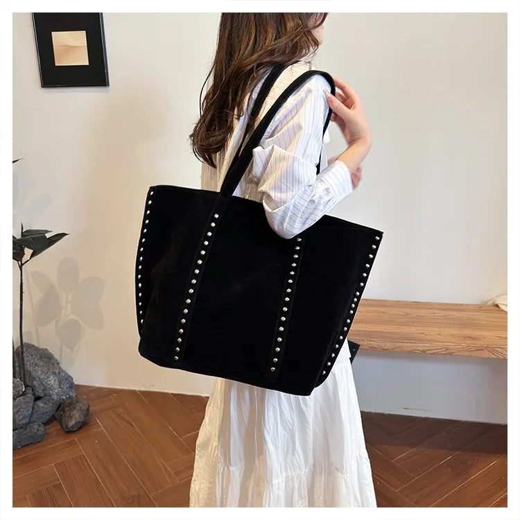 Modische Damen Schultertasche aus Mikrofaser – Hochwertige Retro Sweet Handtasche | Große Tasche mit Pailletten für Frauen Kaufschwan®