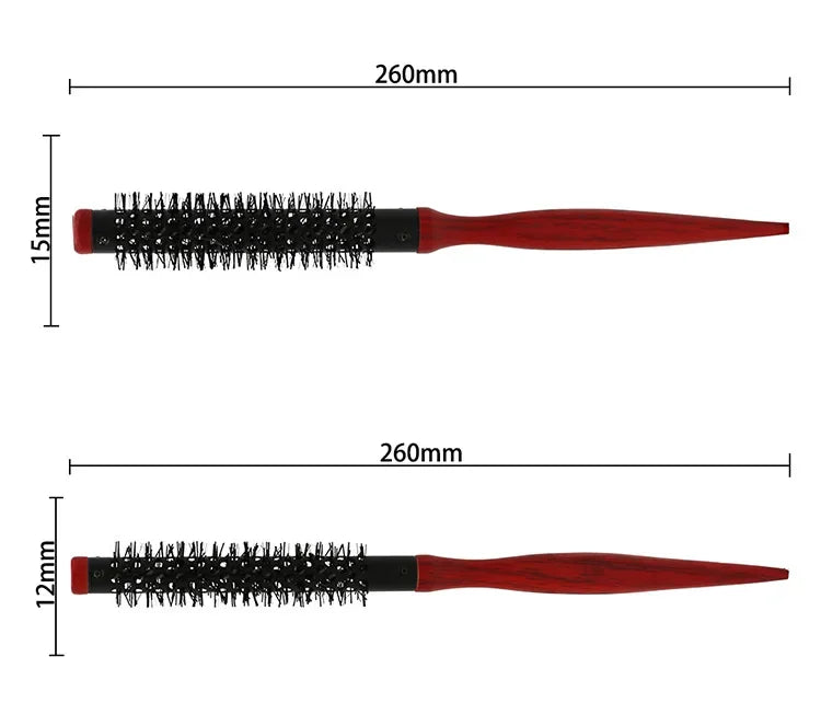Professionelle Antistatische Rundbürste – Wildschweinborsten Föhn- & Lockenbürste | Styling-Tool für Lockiges Haar & Salon Kaufschwan®