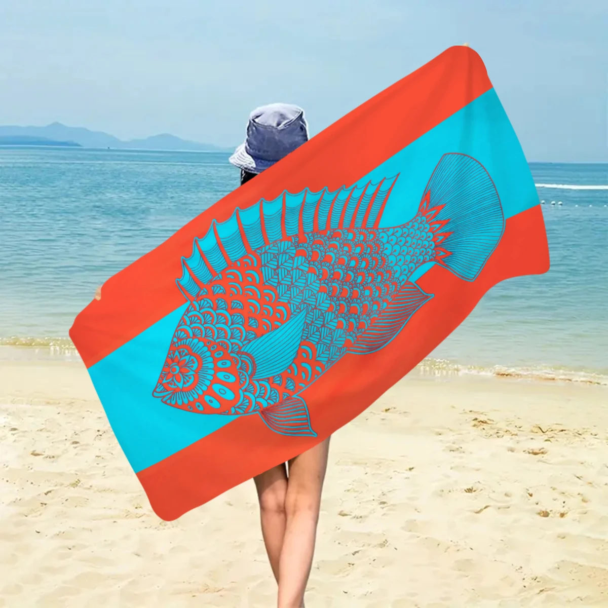 Großes Strandtuch aus Ultrafeiner Mikrofaser – Schnell Trocknend & Saugfähig | Multifunktionales Schwimm- & Reisetuch Kaufschwan®