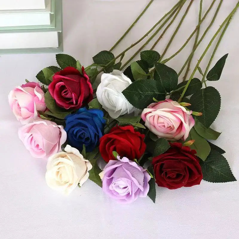1/5/10/20 Stück Künstliche Rosen – Realistische Seidenrosen füar Hochzeit & Wohndekoration | Eleganter Rosenstrauß aus Kunstblumen Kaufschwan®