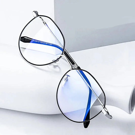 Metall Rund Anti-Blau-Licht Brille – Klassische Transparente Fassung für Damen & Herren | Quadratische Computerbrille Oculos Feminino Kaufschwan®