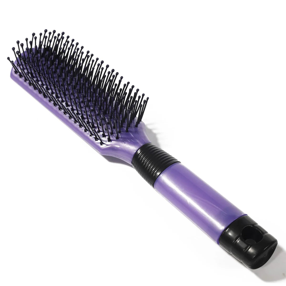 Kunststoff Entwirrungs-Haarbürste – Massagekamm für Alle Haartypen | Unisex Friseur-Werkzeug für Damen & Herren Kaufschwan® Lila-Schwarz