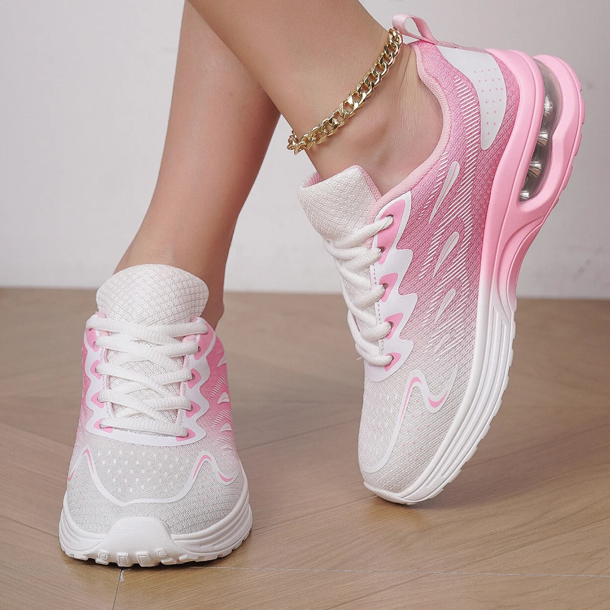 Damen Cushion Sneaker – Modische Walkingschuhe | Atmungsaktive Mesh Tennisschuhe & Sportschuhe Kaufschwan®