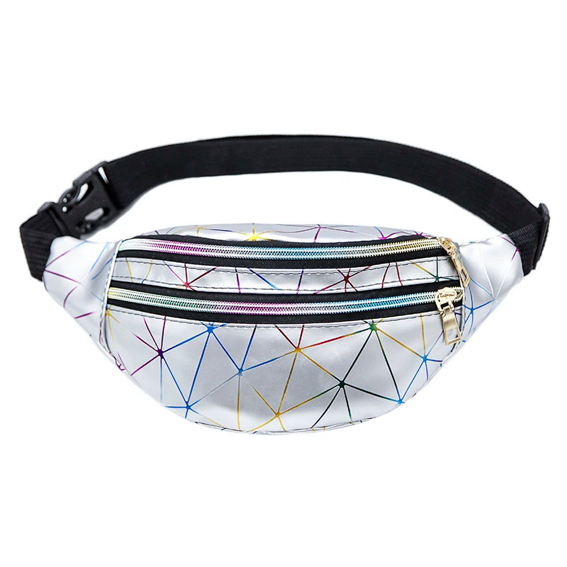 Modische Wasserdichte Gürteltasche – Unisex Hüft- & Brusttasche | Crossbody Travel Belt Bag mit Sporttaschen-Funktion Kaufschwan® Silber