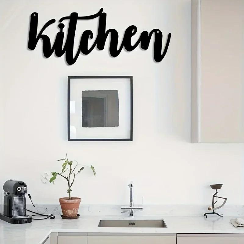 Küchen Schriftzug Metall Wanddeko – Retro Ästhetisches Hängeschild Kaufschwan®