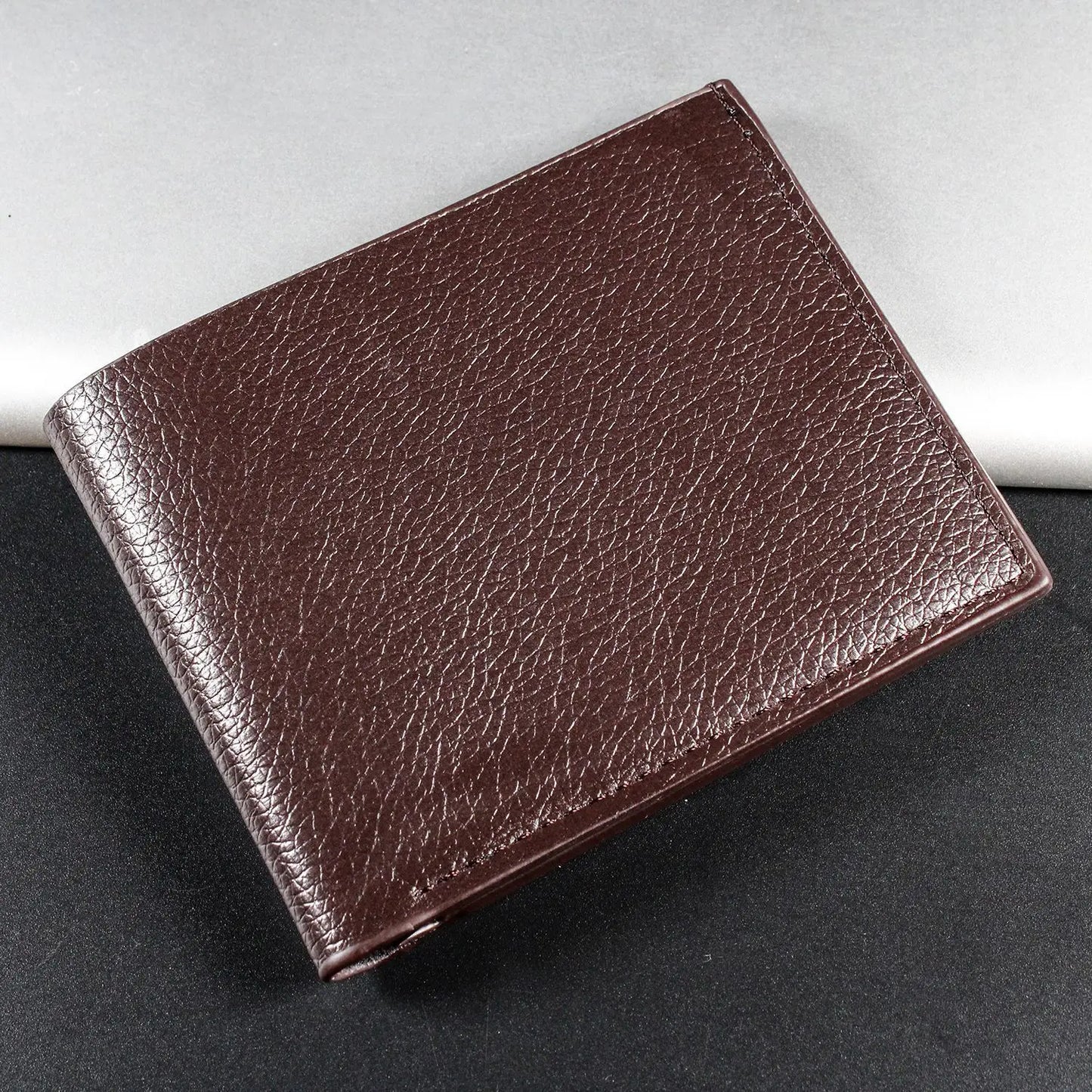 Herren Kurzgeldbörse aus Weichem PU-Leder – Vintage Slim Design | Große Kapazität Kartenetui & Geldtasche Kaufschwan® Braun