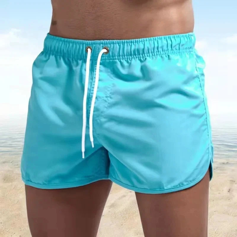 Herren Badeshorts mit Niedriger Taille – Surf Shorts & Boardshorts | Modische und Bequeme Badehose für Sommer & Strand Kaufschwan® M Himmelblau