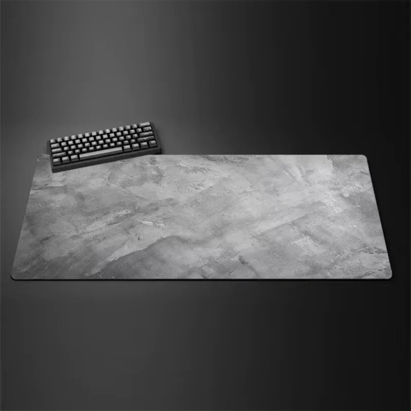 Graues Mauspad Serie – Groß/Klein Überlocktes XXL Schreibtischmatte für Tastatur und Gaming Kaufschwan® Design 1 500X1000X3mm