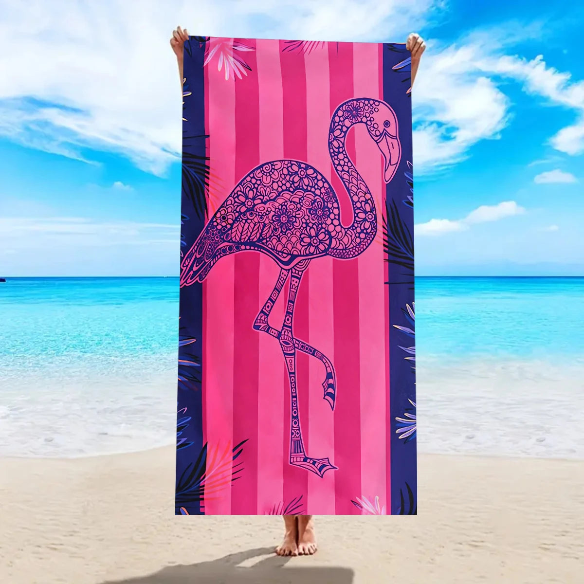 Großes Strandtuch aus Ultrafeiner Mikrofaser – Schnell Trocknend & Saugfähig | Multifunktionales Schwimm- & Reisetuch Kaufschwan® Design 9 150x75cm