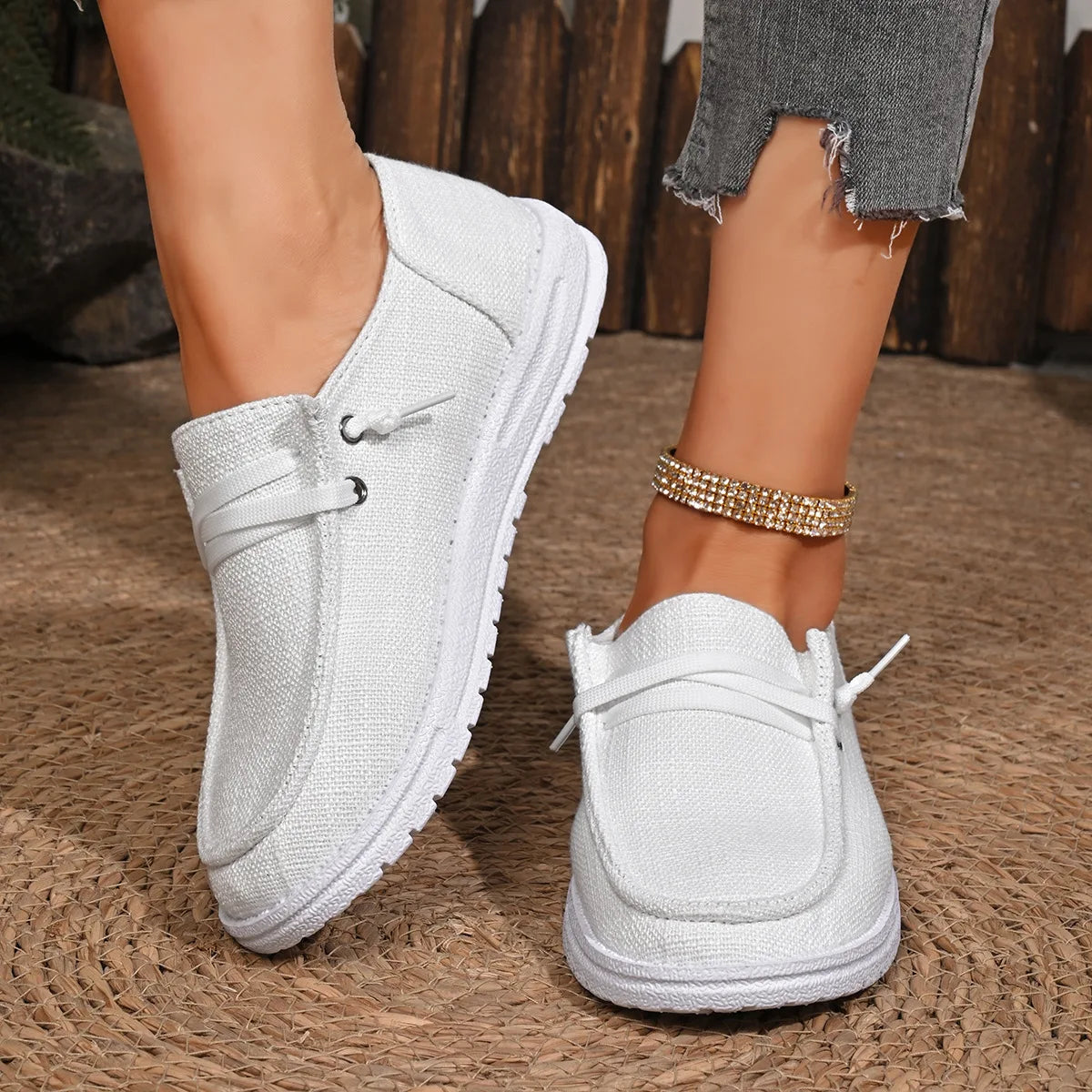 Damen Sportschuhe – Modische Flache Sneaker | Bequeme Freizeitschuhe für Jeden Tag Kaufschwan®