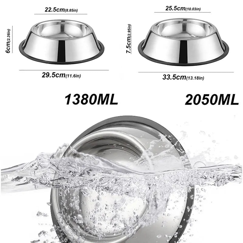 Robuster Edelstahl Futternapf – Hygienische Futter- & Wasserschüssel für Haustiere Kaufschwan®
