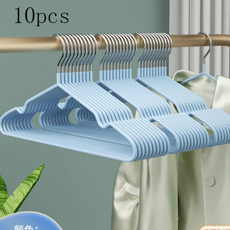 Kunststoff Kleiderbügel für Erwachsene – Rutschfeste Tragbare Kleiderhalter für Mehr Platz Im Kleiderschrank Kaufschwan® Blau 10 Stück
